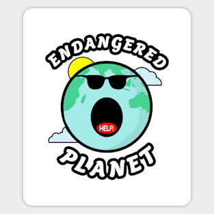 🌍 Endangered Planet Earth, Extinction Prevention Sticker